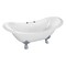 Aqua Eden Clawfoot Bathtubs, 61 L, 30.13 W, White/Polished Chrome, Cast Iron VCT7DS6130NC1 - alternate 1